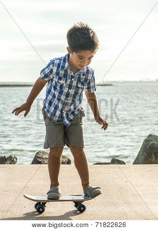 Young Boy On A Scate Board