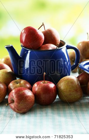 Juicy apples, close-up