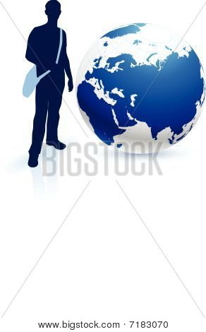Jeune homme voyageur autour du monde