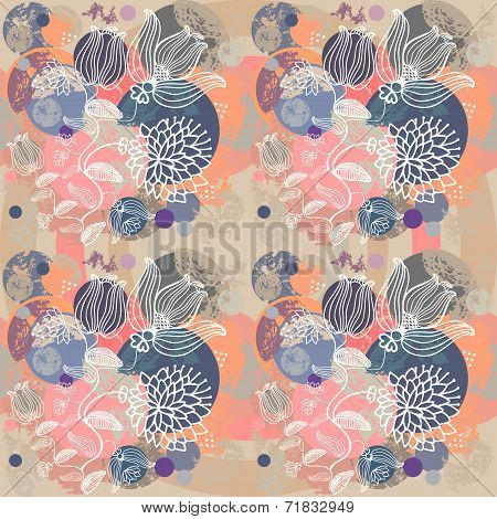 Abstract flowers vector background