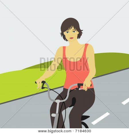 Ragazza in bicicletta