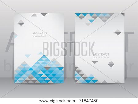 Abstract Colorful Geometric Triangular Backgrounds. Vector Modern Flyer.