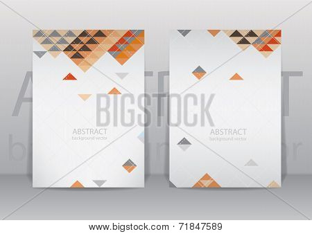 Abstract Colorful Geometric Triangular Backgrounds. Vector Modern Flyer.