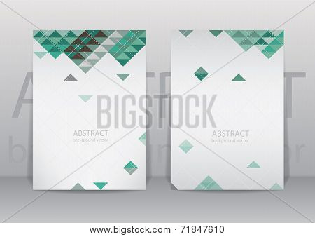 Abstract Colorful Geometric Triangular Backgrounds. Vector Modern Flyer.