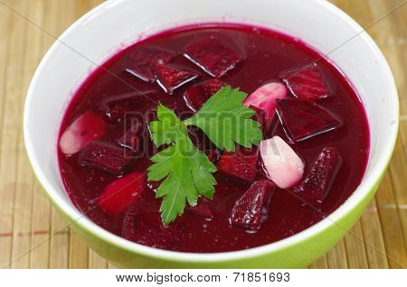 Appetizing Hot Beetroot Soup