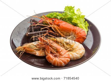 Giant Freshwater Prawn And King Prawns