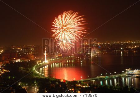 Fogos de artifício no dia da independência