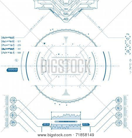 Futuristic graphic user interface