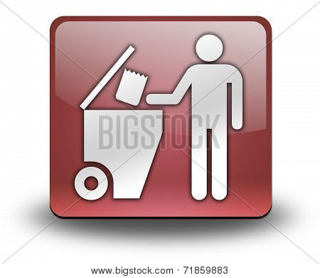 Icon, Button, Pictogram Trash Dumpster
