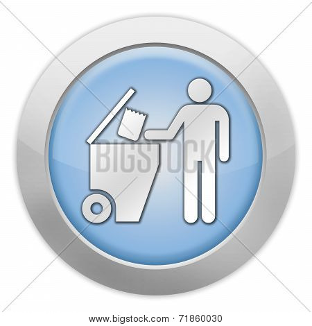 Icon, Button, Pictogram Trash Dumpster