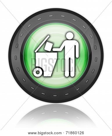 Icon, Button, Pictogram Trash Dumpster