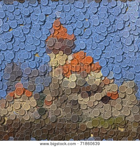 Castle Sewing Buttons Image Generated Background