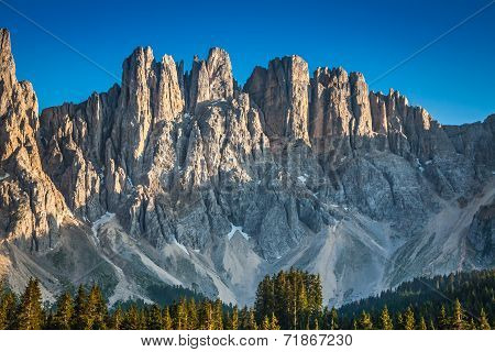Peak Of Latemar In South Tyrol,dolomite, Italy