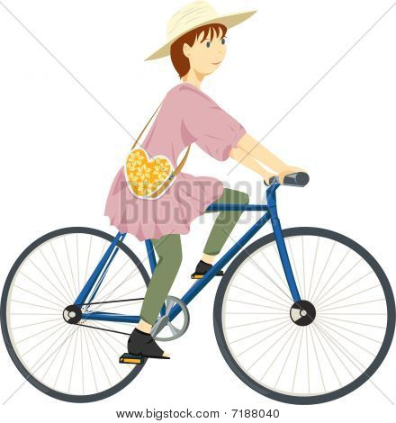 Menina de bicicleta