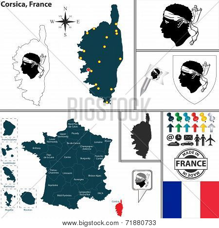 Map Of Corsica, France