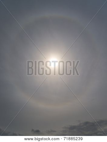 A sun halo is seen at the Bournemouth Air Festival