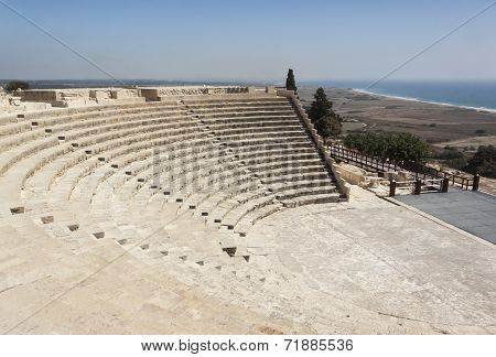 Ancient amphitheatre in the Roman city of Kourion in Cyprus