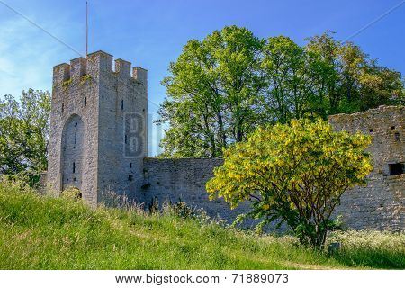 The medieval city wall in Visby