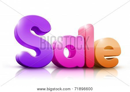 Colorful 3D Rendered Sale Word