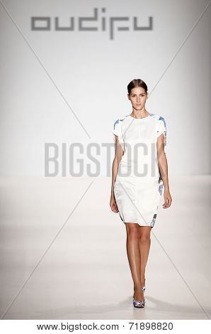 NEW YORK-SEP 8: Miss Teen USA K. Lee Graham on the runway at OUDIFU fashion show at Mercedes-Benz Fashion Week Spring/Summer 2015 at The Salon at Lincoln Center on September 8, 2014 in New York City.