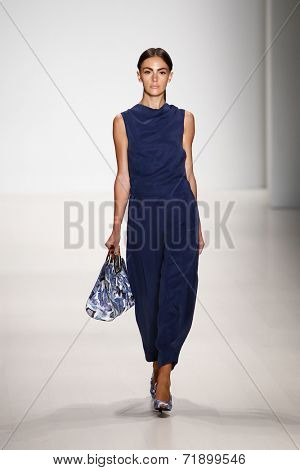 NEW YORK-SEP 8: A model walks the runway at the OUDIFU fashion show during Mercedes-Benz Fashion Week Spring/Summer 2015 at The Salon at Lincoln Center on September 8, 2014 in New York City.