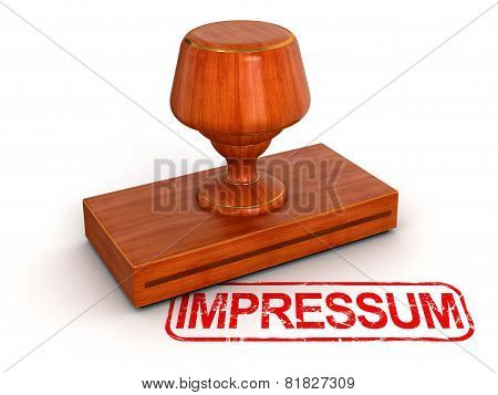 Rubber Stamp Impressum (clipping path included)