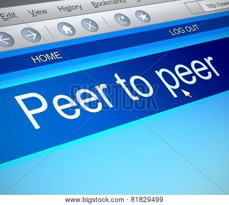 Peer To Peer Concept.