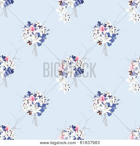 Rococo style seamless vector pattern