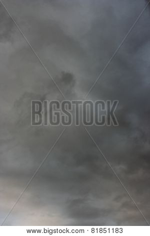 Stormy Clouds Over Horizon.