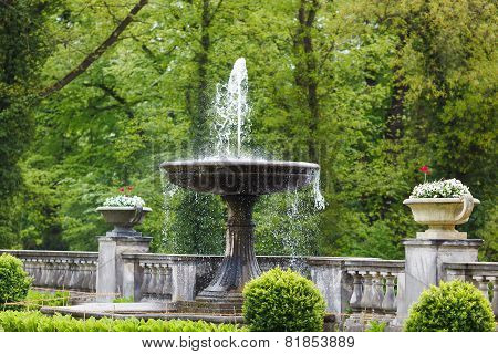 Fountain In A Park Of Sanssouci