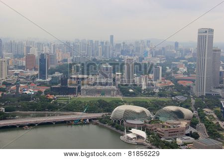 Singapore Skyview At Marina Bay Near The Mouth Of The Singapore River