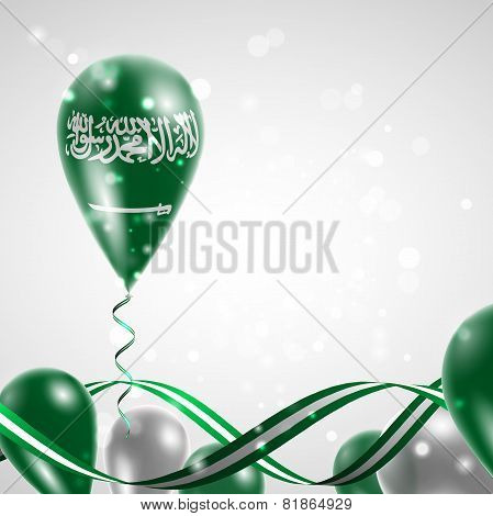 Flag of Saudi Arabia on balloon