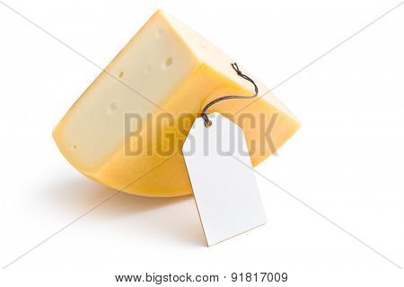 the edam cheese with label
