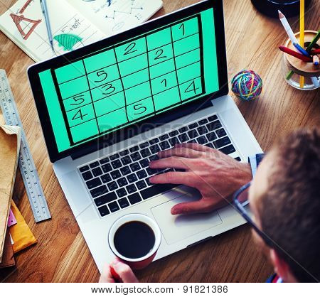Sudoku Puzzle Solving Problem Solution Leisure Concept