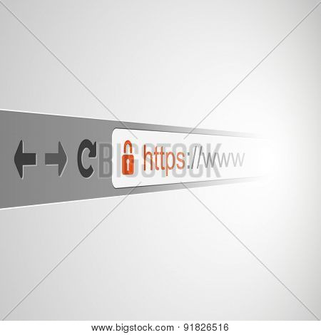 Browser Address Bar with Https Protocol