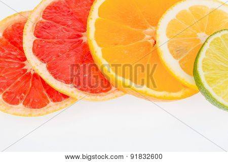 slices of an orange. symbolic photo for healthy vitamins through fresh fruit