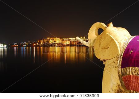 Elephant decorated in Udaipur
