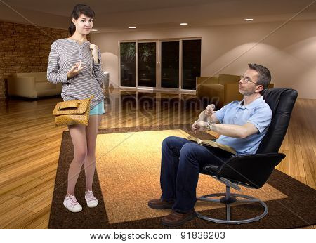 Daughter Coming Home After Curfew