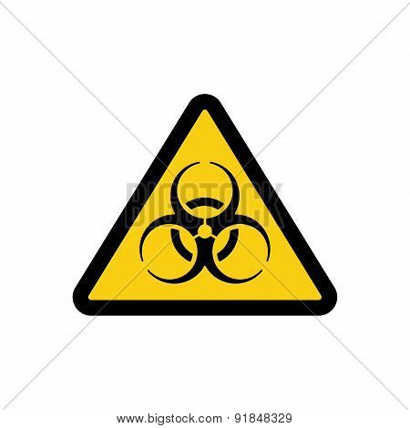 The Biohazard Icon. Biohazard Symbol. Flat
