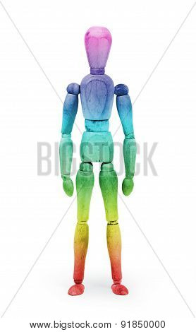 Wood Figure Mannequin With Bodypaint - Multi Colored