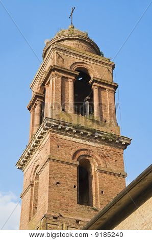 St. Maria dei Servi Belltower Church. Citta' della Pieve. Umbrien.