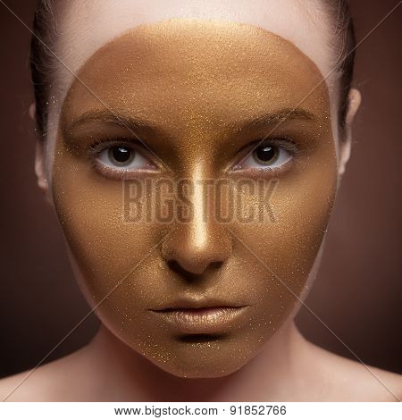 Woman With Artistic Make Up On Face