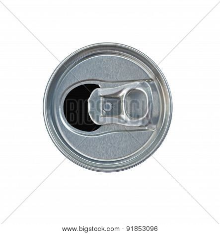 Open Drink Can Topview Isolate With Clipping Path