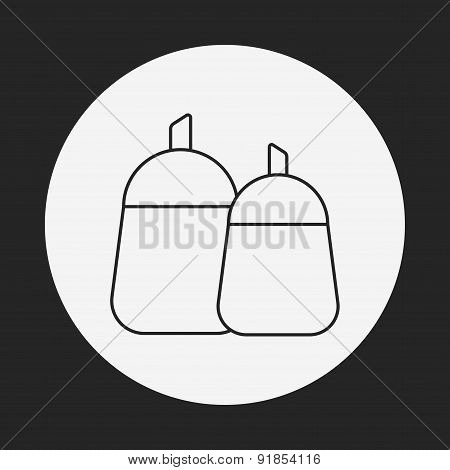 Sauce Bottle Line Icon