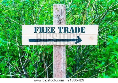 Free Trade Directional Sign