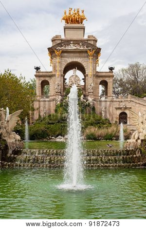 BARCELONA, SPAIN - APRIL, 2015: Cascada Monumental in Barcelona