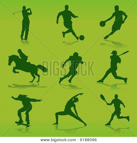 silhouettes de sport