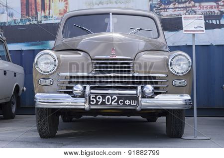 Soviet retro car GAZ M20 Pobeda 1956 release
