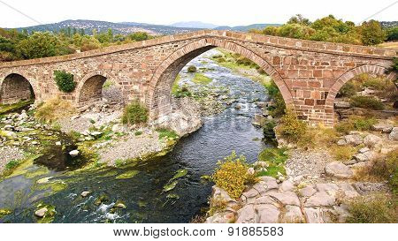 The ancient Ottoman Bridge of Assos.