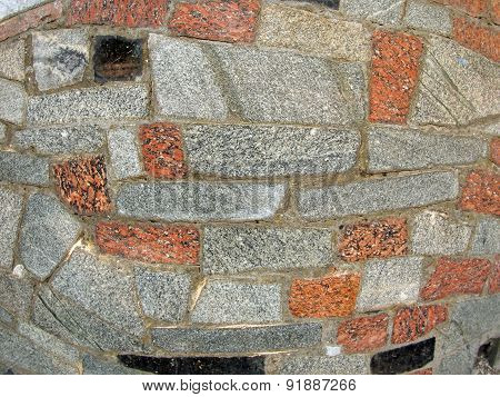 Mosaics Made Of Large Stone Blocks Of Marble